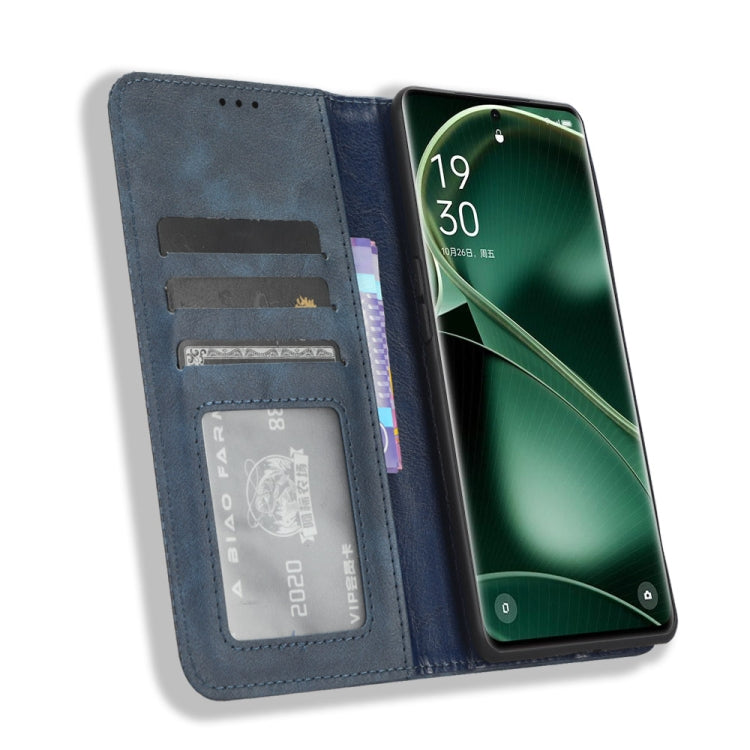 For OPPO Find X6 Pro Magnetic Buckle Retro Texture Leather Phone Case