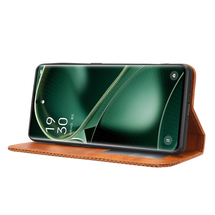 For OPPO Find X6 Pro Magnetic Buckle Retro Texture Leather Phone Case