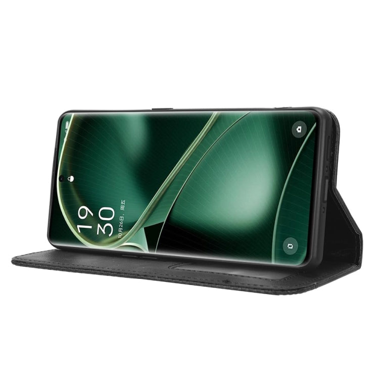 For OPPO Find X6 Magnetic Buckle Retro Texture Leather Phone Case