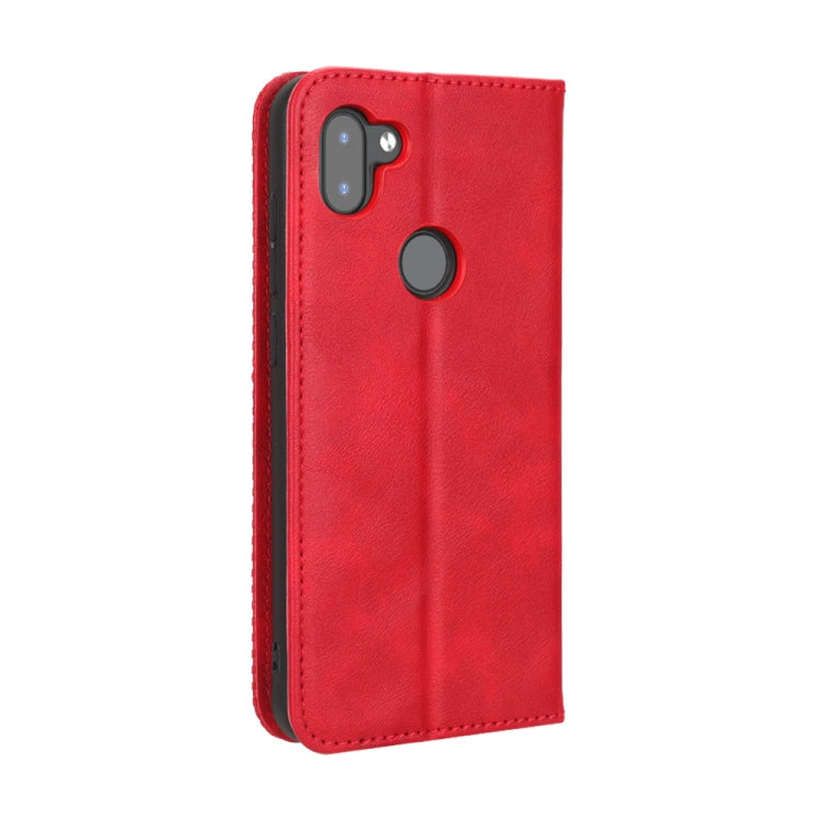 For Orbic Q10 4G Magnetic Buckle Retro Texture Leather Phone Case