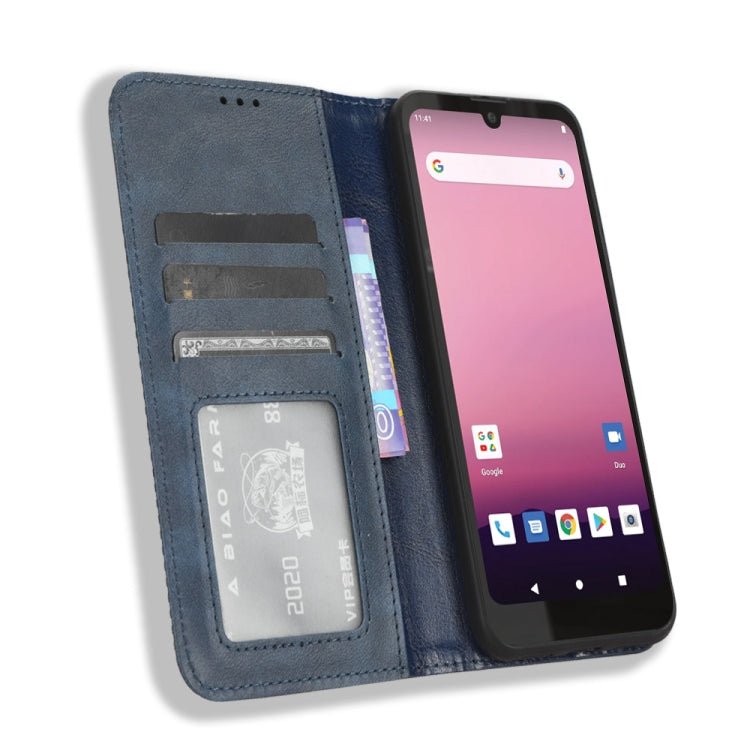 For Orbic Q10 4G Magnetic Buckle Retro Texture Leather Phone Case