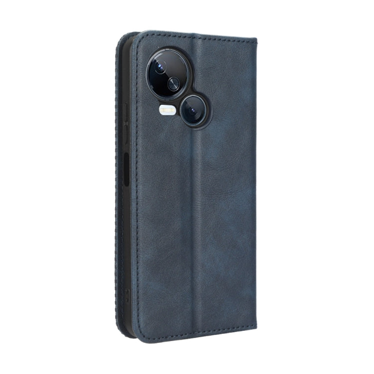 For Tecno Spark 10 5G Magnetic Buckle Retro Texture Leather Phone Case