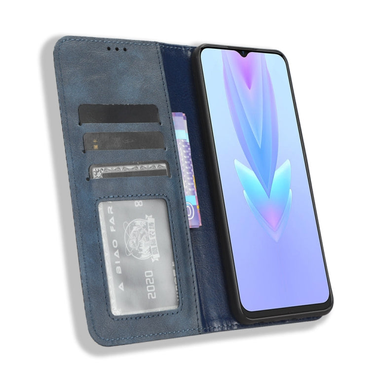 For Tecno Spark 10 5G Magnetic Buckle Retro Texture Leather Phone Case