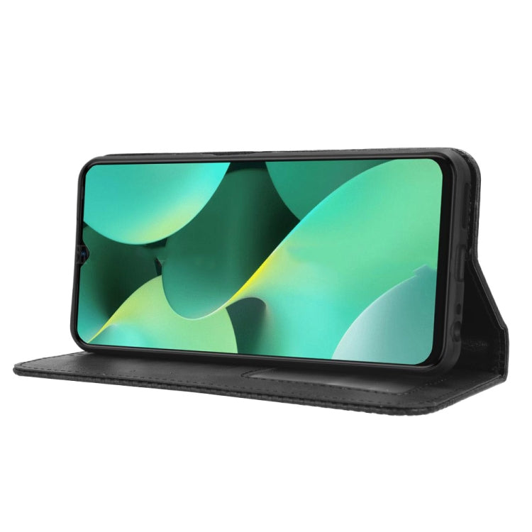 For Tecno Spark 10C Magnetic Buckle Retro Texture Leather Phone Case