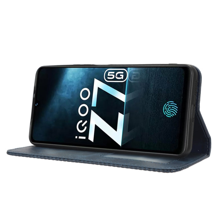 For vivo iQOO Z7x Magnetic Buckle Retro Texture Leather Phone Case