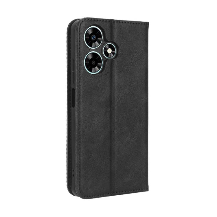 For Infinix Hot 30 Play Magnetic Buckle Retro Texture Leather Phone Case