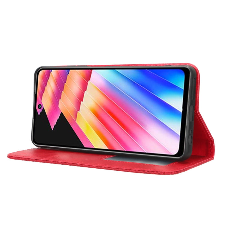 For Infinix Hot 30 Play Magnetic Buckle Retro Texture Leather Phone Case