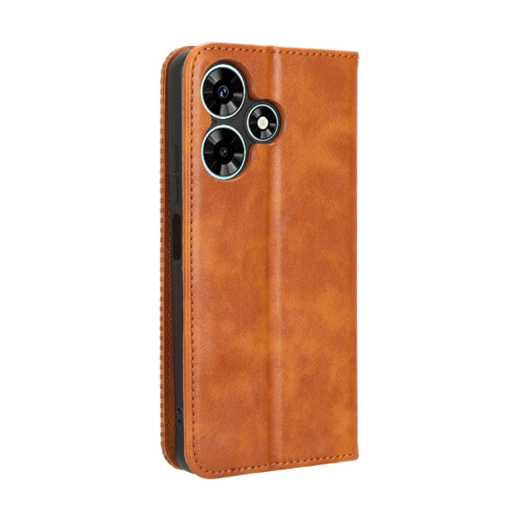 For Infinix Hot 30 Play Magnetic Buckle Retro Texture Leather Phone Case