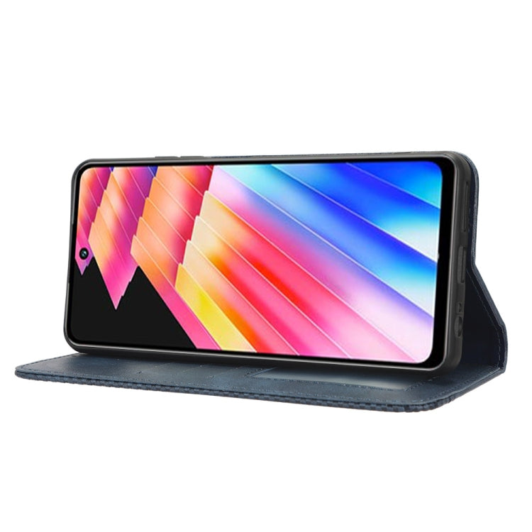 For Infinix Hot 30i / 30i NFC Magnetic Buckle Retro Texture Leather Phone Case