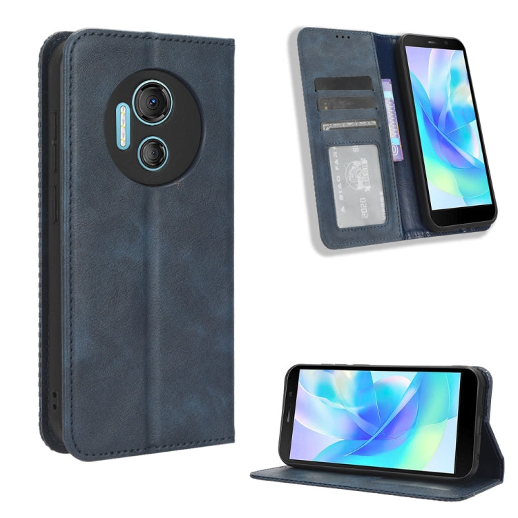 For Doogee X97 / X97 Pro Magnetic Buckle Retro Texture Leather Phone Case
