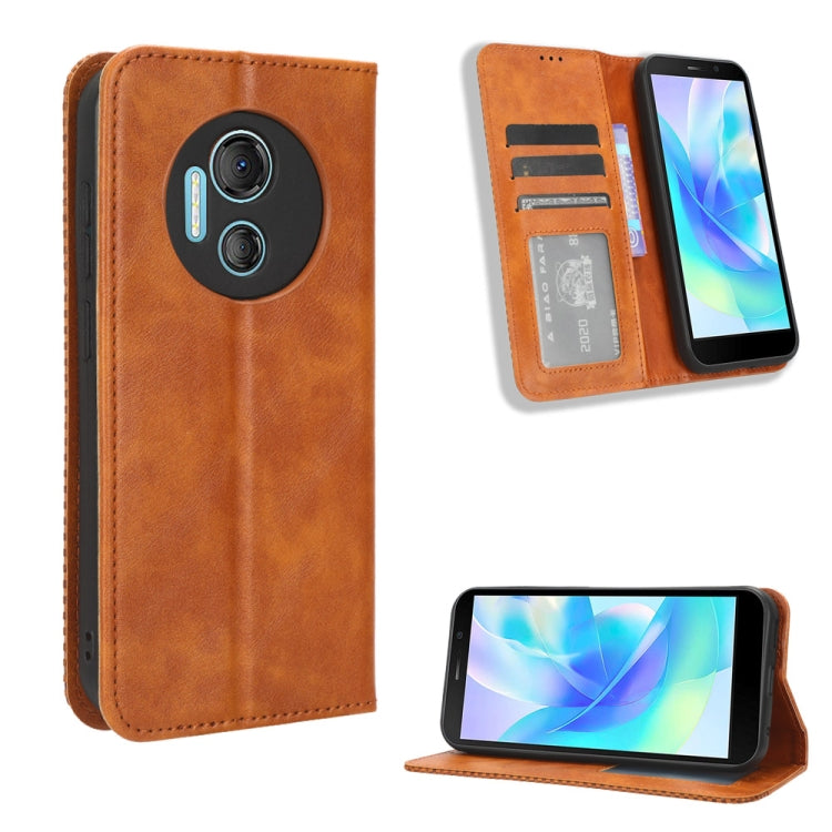 For Doogee X97 / X97 Pro Magnetic Buckle Retro Texture Leather Phone Case