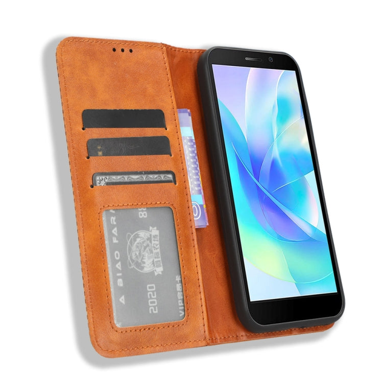 For Doogee X97 / X97 Pro Magnetic Buckle Retro Texture Leather Phone Case