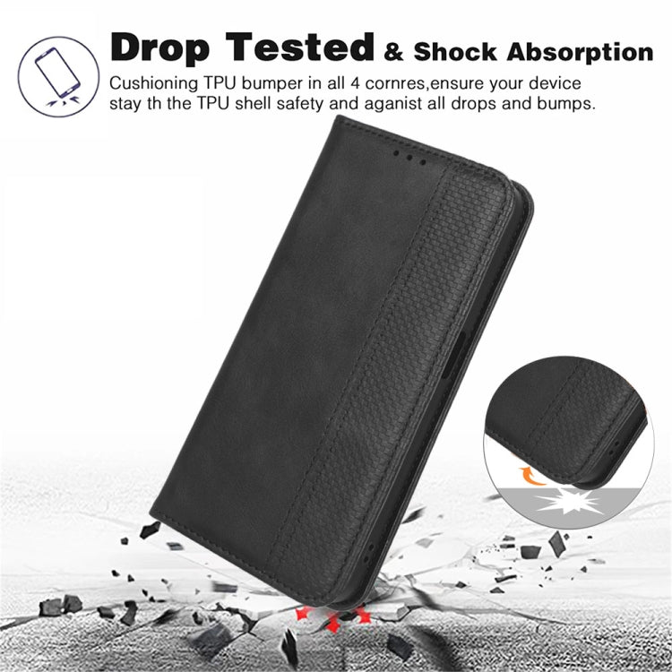 For Xiaomi Redmi Note 12 4G Global Magnetic Buckle Retro Texture Leather Phone Case