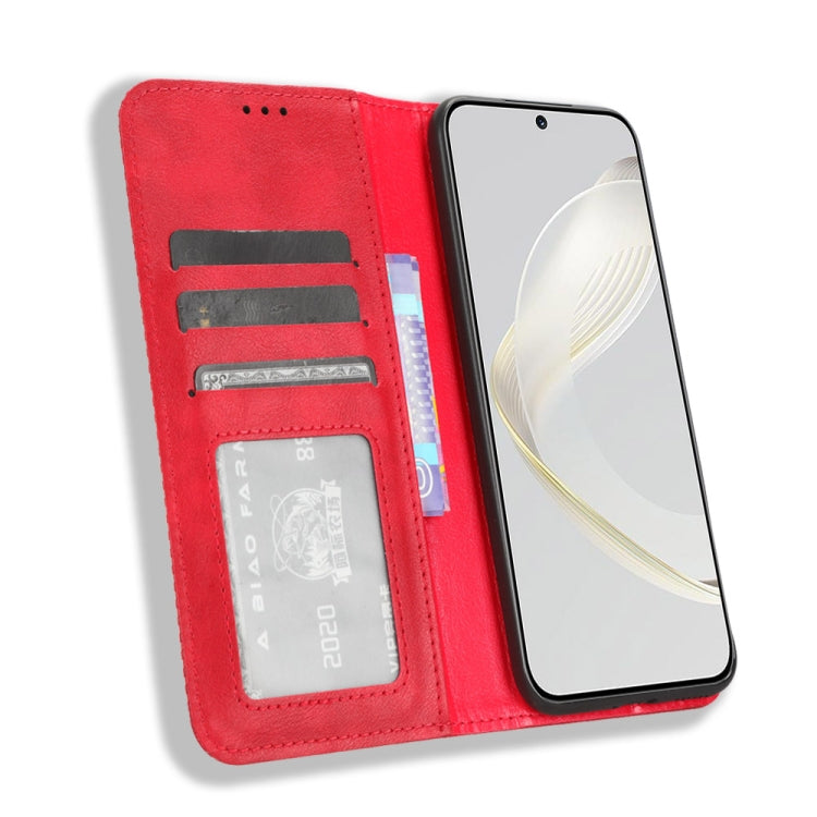 For Huawei nova 11 Pro Magnetic Buckle Retro Texture Leather Phone Case