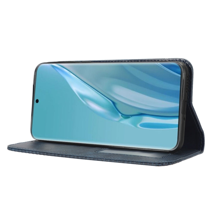 For Huawei P60 Art Magnetic Buckle Retro Texture Leather Phone Case