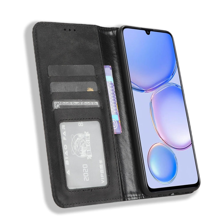 For Huawei Enjoy 60 4G Magnetic Buckle Retro Texture Leather Phone Case