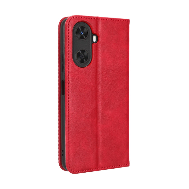 For Huawei Enjoy 60 4G Magnetic Buckle Retro Texture Leather Phone Case