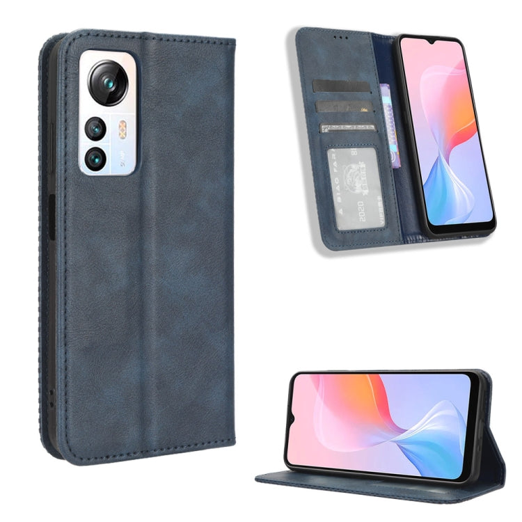 For Blackview A85 Magnetic Buckle Retro Texture Leather Phone Case