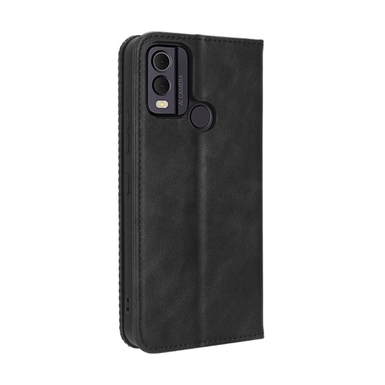 For Nokia C22 Magnetic Buckle Retro Texture Leather Phone Case
