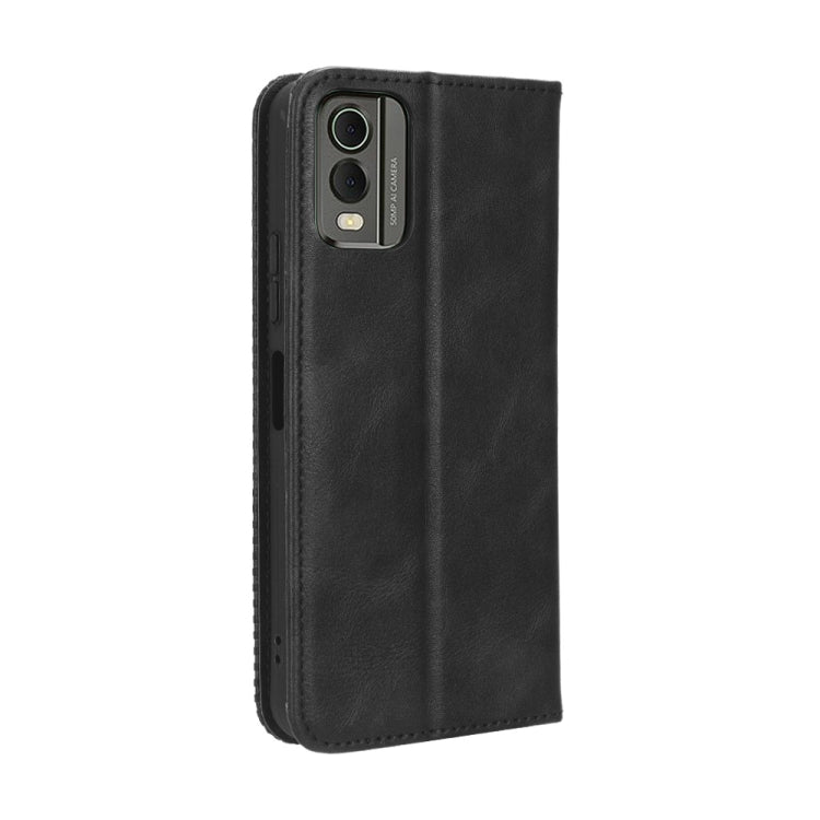 For Nokia C32 4G Magnetic Buckle Retro Texture Leather Phone Case