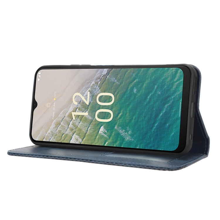 For Nokia C32 4G Magnetic Buckle Retro Texture Leather Phone Case