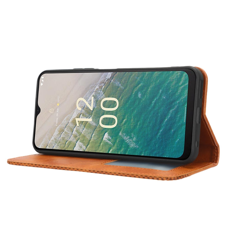For Nokia C32 4G Magnetic Buckle Retro Texture Leather Phone Case