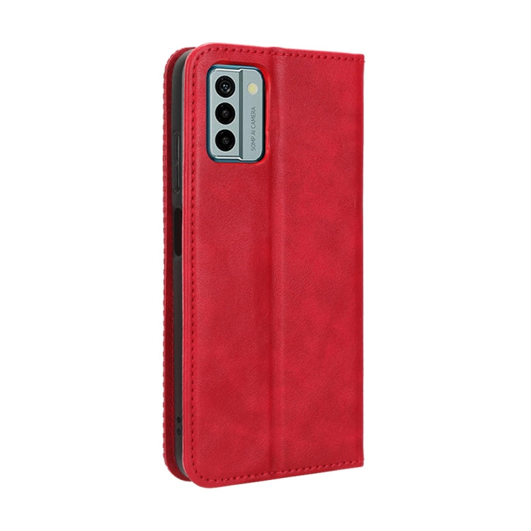 For Nokia G22 4G Magnetic Buckle Retro Texture Leather Phone Case