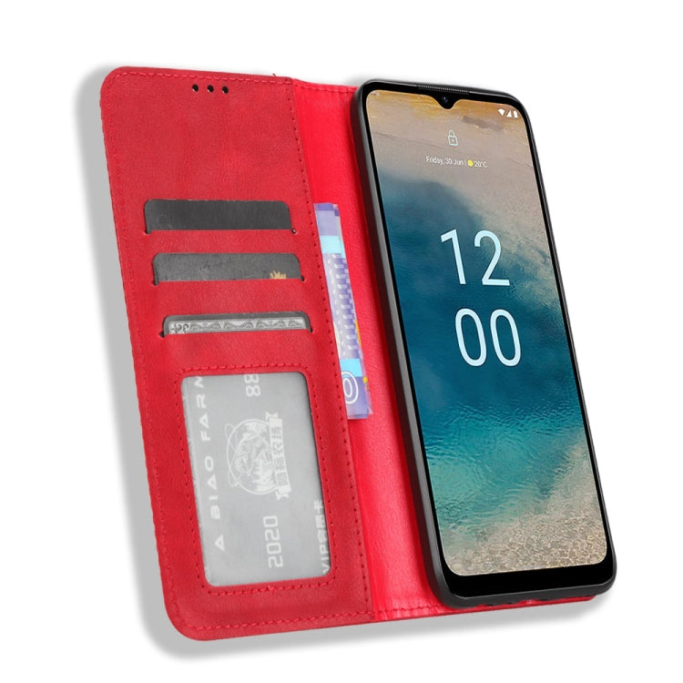 For Nokia G22 4G Magnetic Buckle Retro Texture Leather Phone Case