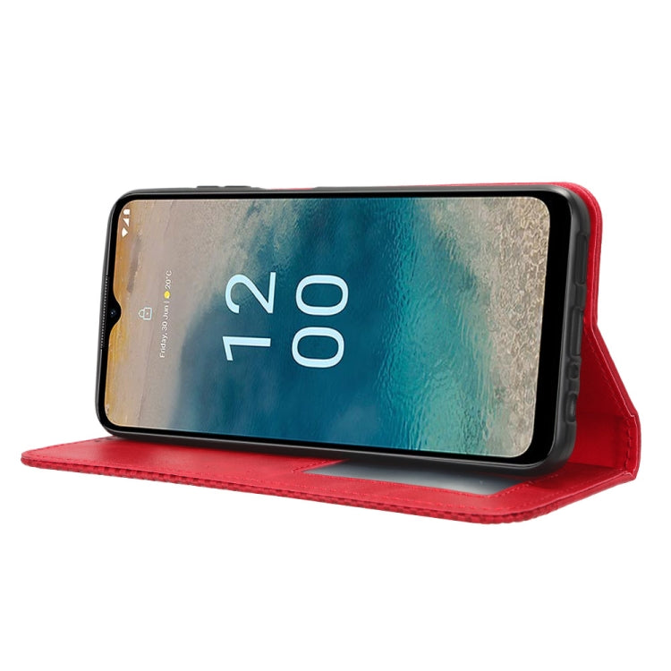 For Nokia G22 4G Magnetic Buckle Retro Texture Leather Phone Case