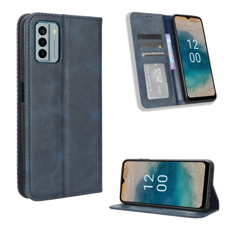 For Nokia G22 4G Magnetic Buckle Retro Texture Leather Phone Case