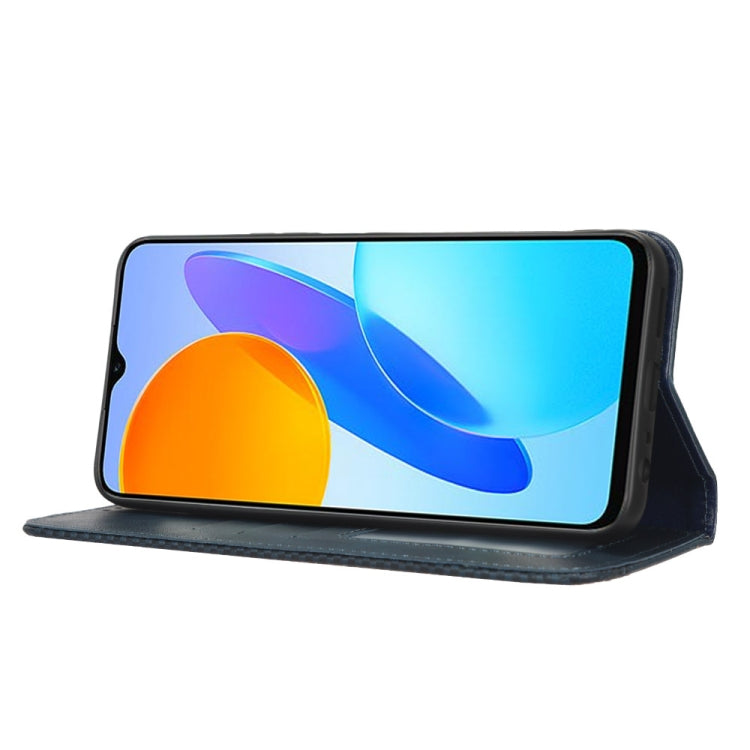 For Honor 70 Lite / X6 4G Magnetic Buckle Retro Texture Leather Phone Case