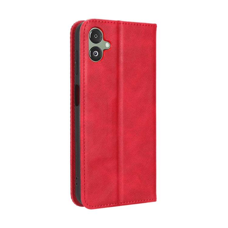 For Samsung Galaxy F14 Global Magnetic Buckle Retro Texture Leather Phone Case