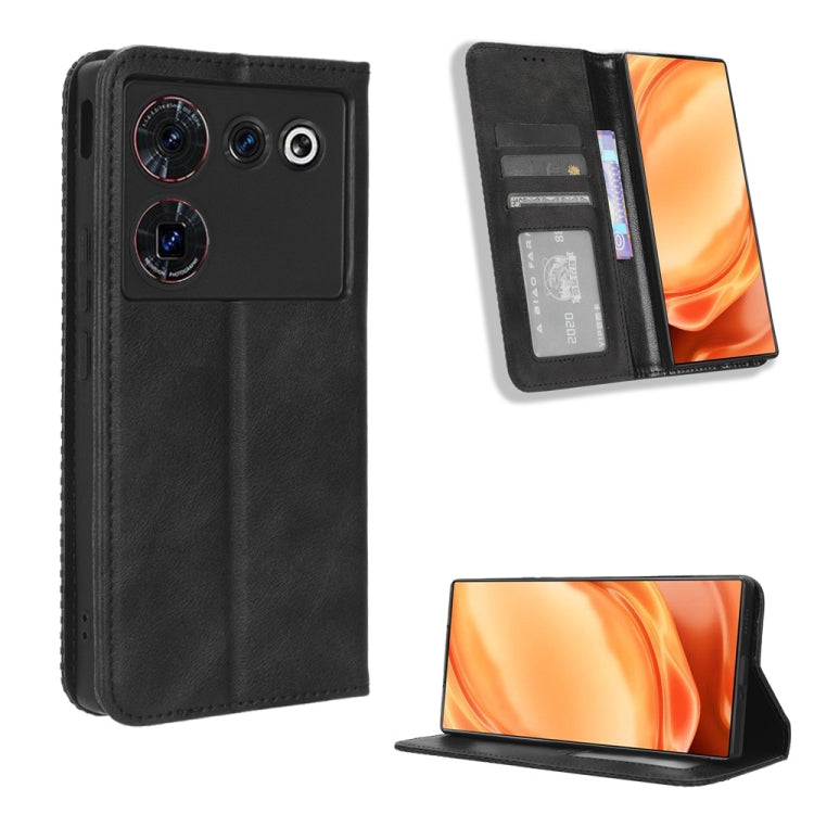 For ZTE Nubia Z50 Ultra Magnetic Buckle Retro Texture Leather Phone Case
