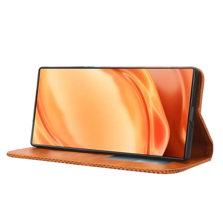 For ZTE Nubia Z50 Ultra Magnetic Buckle Retro Texture Leather Phone Case