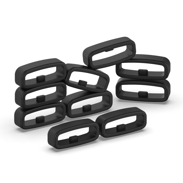 20mm 10pcs Universal Watch Band Fixed Silicone Ring Safety Buckle