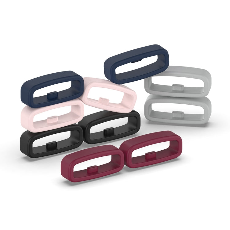 20mm 10pcs Universal Watch Band Fixed Silicone Ring Safety Buckle