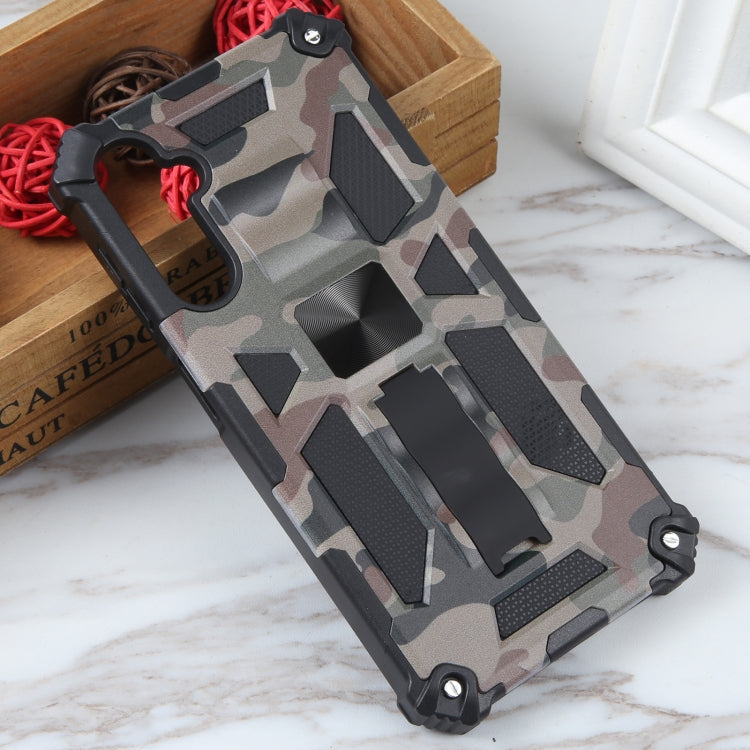 For Samsung Galaxy A24 4G Camouflage Armor Kickstand TPU + PC Magnetic Phone Case