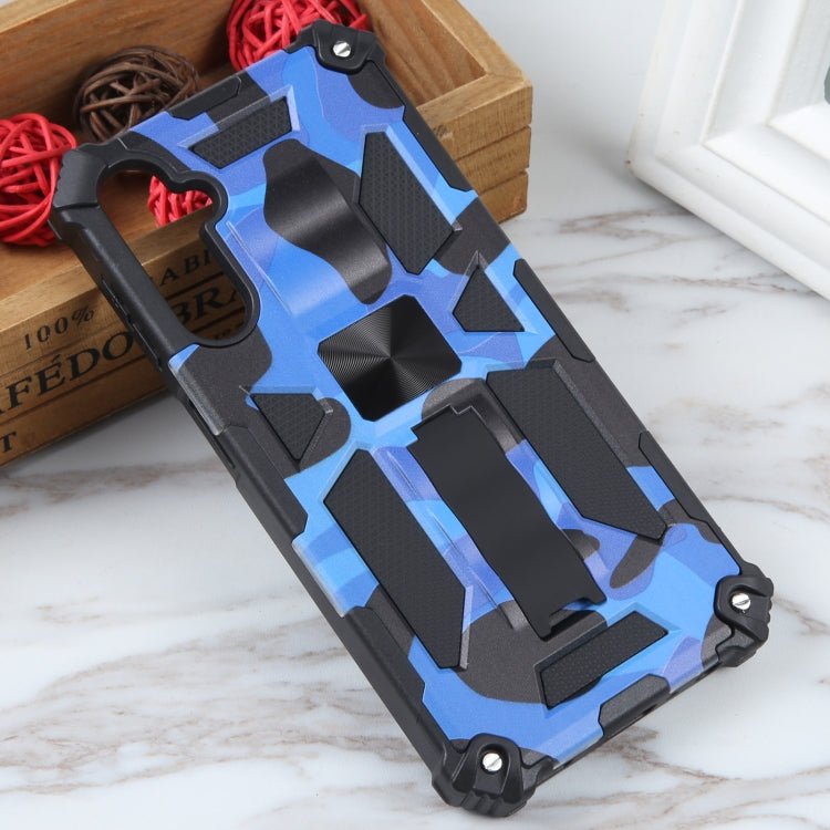 For Samsung Galaxy A24 4G Camouflage Armor Kickstand TPU + PC Magnetic Phone Case