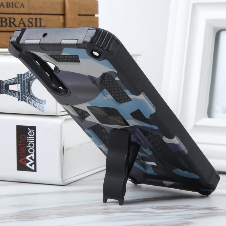 For Samsung Galaxy A24 4G Camouflage Armor Kickstand TPU + PC Magnetic Phone Case