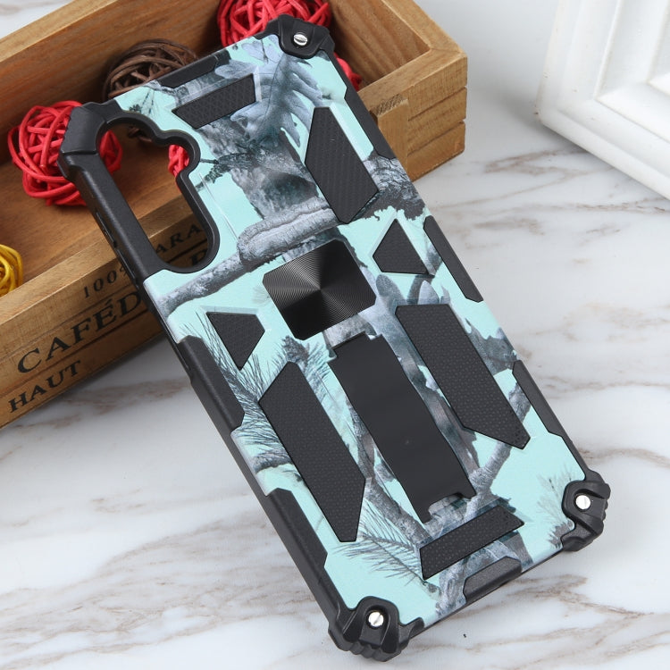 For Samsung Galaxy A24 4G Camouflage Armor Kickstand TPU + PC Magnetic Phone Case