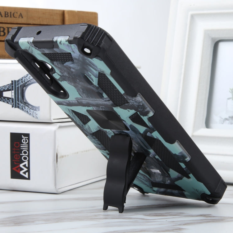 For Samsung Galaxy A24 4G Camouflage Armor Kickstand TPU + PC Magnetic Phone Case