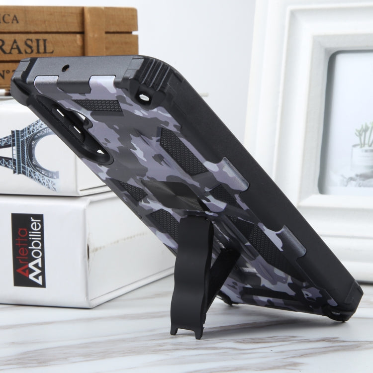 For Samsung Galaxy A24 4G Camouflage Armor Kickstand TPU + PC Magnetic Phone Case