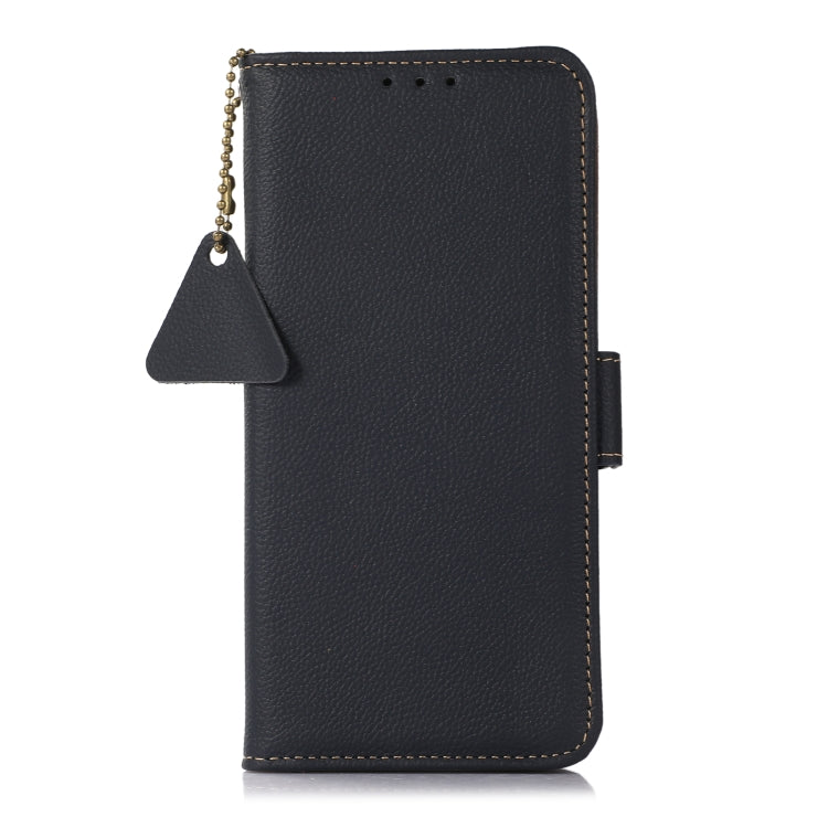For Xiaomi POCO F6 Pro Side-Magnetic TJ Genuine Leather RFID Phone Case