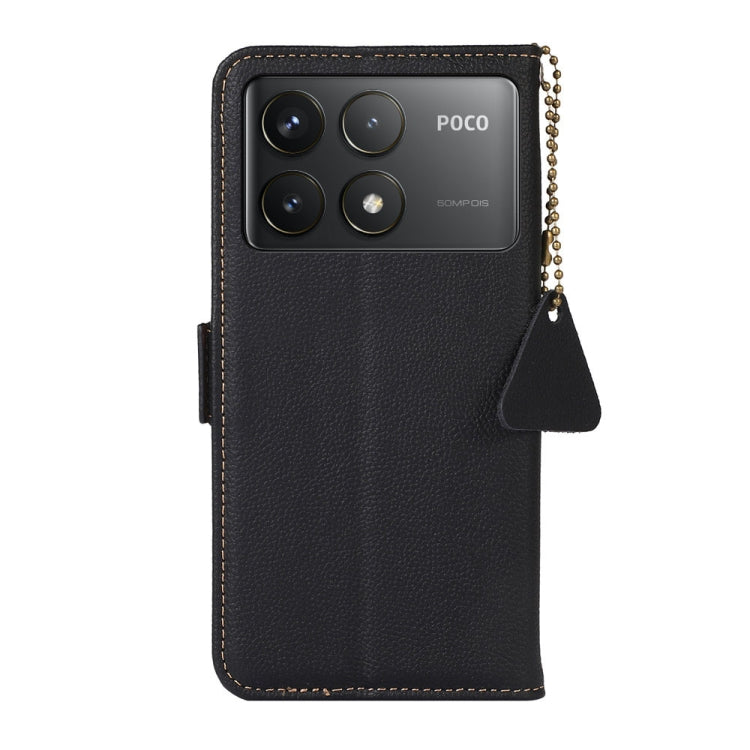 For Xiaomi Redmi K70 Pro Side-Magnetic TJ Genuine Leather RFID Phone Case