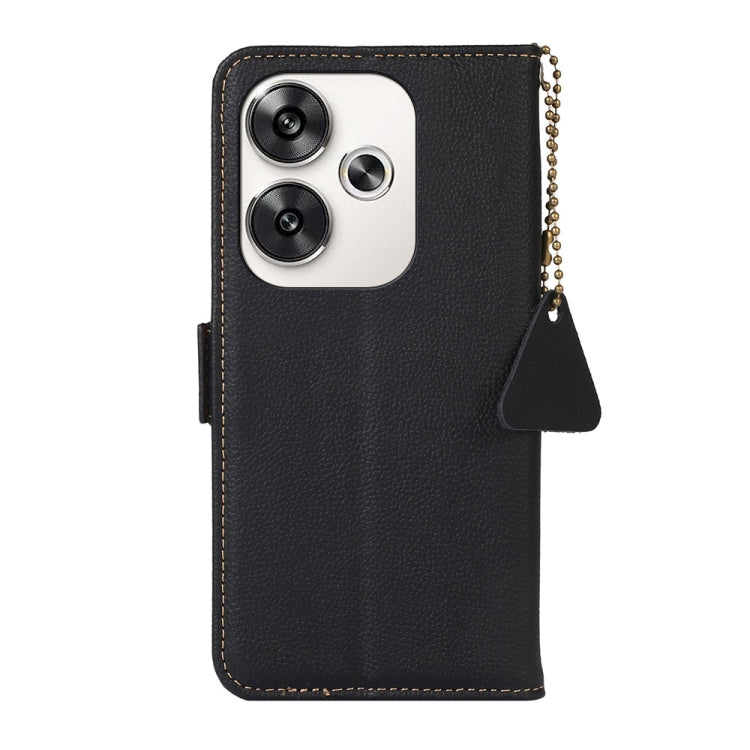 For Xiaomi POCO F6 Side-Magnetic TJ Genuine Leather RFID Phone Case