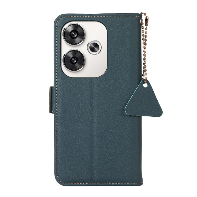 For Xiaomi POCO F6 Side-Magnetic TJ Genuine Leather RFID Phone Case