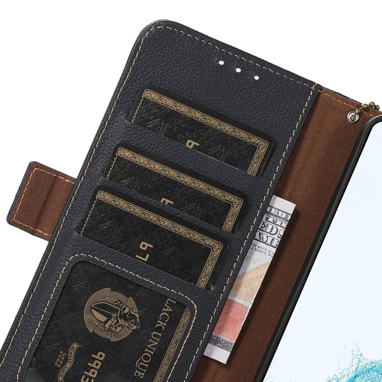 For Xiaomi Redmi Turbo 3 Side-Magnetic TJ Genuine Leather RFID Phone Case