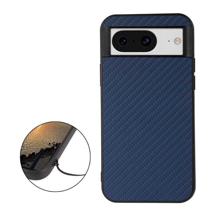 For Google Pixel 8 Carbon Fiber Texture PU Phone Case