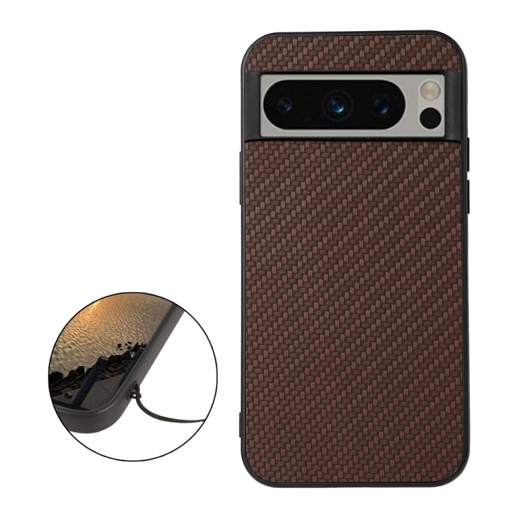 For Google Pixel 8 Pro Carbon Fiber Texture PU Phone Case