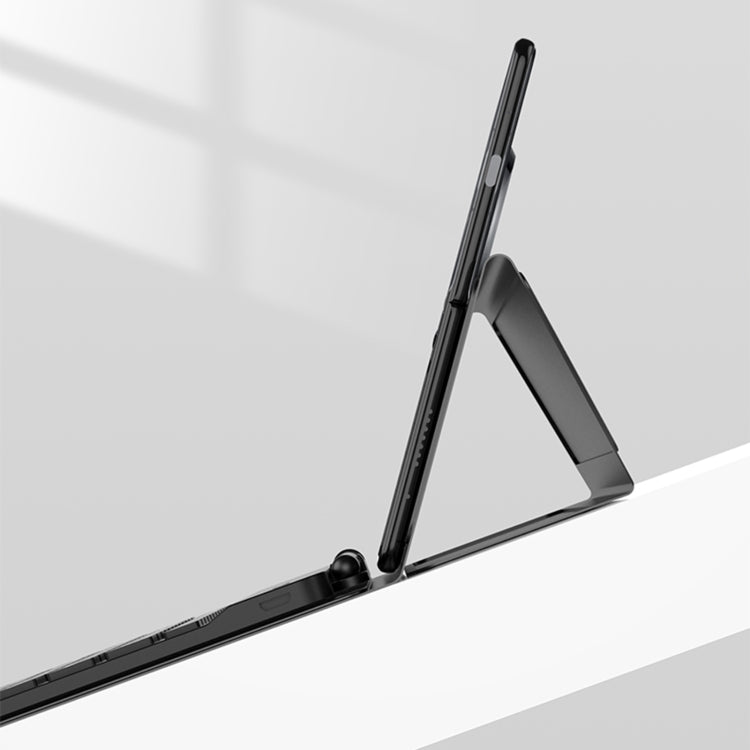 For Huawei Mate X3 GKK Magnetic Folding Bluetooth Keyboard Leather Case with Pen + Phone Case(Carbon Fibre Black)